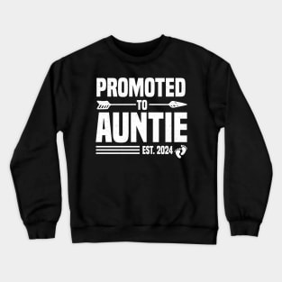 Promoted to Auntie 2024, Soon to Be Auntie Baby Reveal Aunt Crewneck Sweatshirt